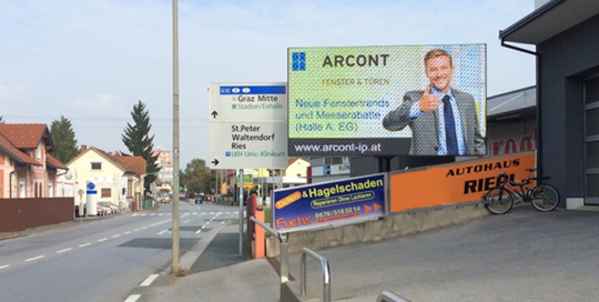 Oglaševanje na digitalnih zaslonih | Sms Marketing d.o.o. | Oglas na avstrijskem trgu - Arcont