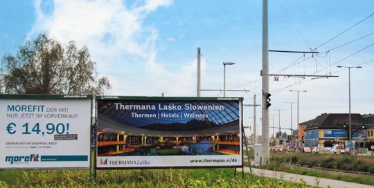 Advertising on jumbo posters and billboards | Sms Marketing d.o.o. | advertisement on the Austrian market - Thermana Lasko