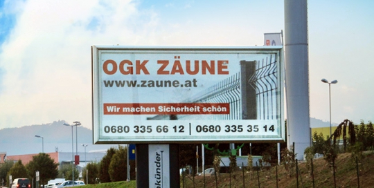 Advertising on lit jumbo posters | Sms Marketing d.o.o. | Advertisement on the Austrian market - Ograje Kocevar