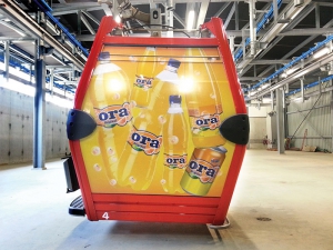 Advertising at ski resorts | Sms Marketing d.o.o. | Advertisement on a gondola lift - Radenska