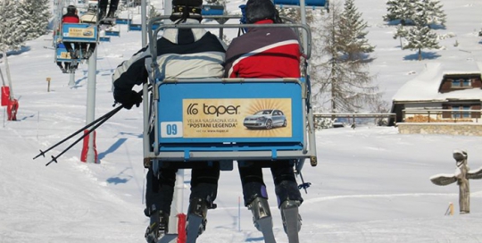 Oglaševanje na smučiščih | Sms Marketing d.o.o. | Oglas na sedežnici - Toper