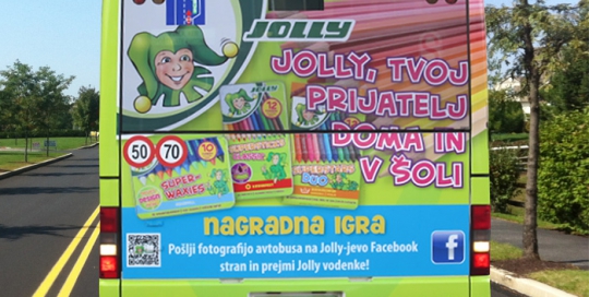 Oglaševanje na avtobusih | Sms Marketing d.o.o. | Oglas na zadnjem delu avtobusa - Eurocom