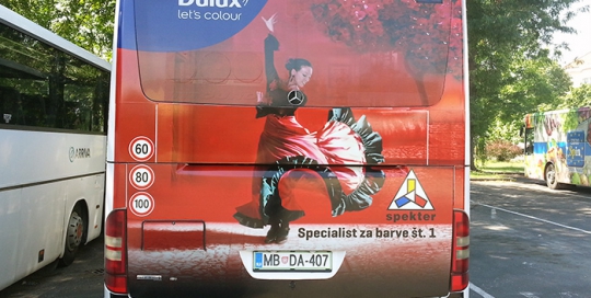 Oglaševanje na avtobusih | Sms Marketing d.o.o. | Oglas na zadnjem delu avtobusa - Spekter