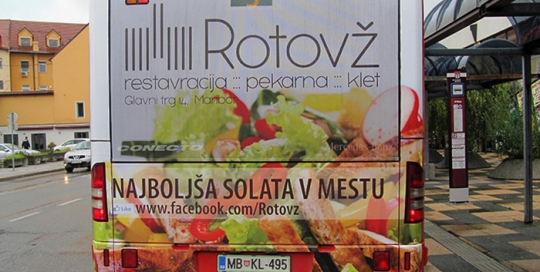 Oglaševanje na avtobusih | Sms Marketing d.o.o. | Oglas na zadnjem delu avtobusa - Rotovz