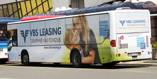 Oglaševanje na avtobusih | Sms Marketing d.o.o. | Oglas na avtobusu - celi avtobus - VBS leasing