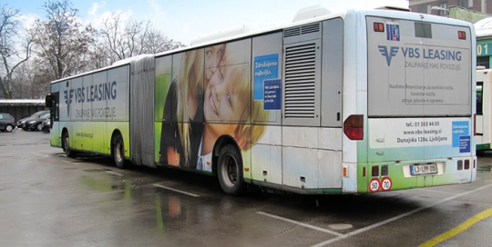 Advertising on buses in Slovenia | Sms Marketing d.o.o. | advertisement on a bus - entire bus - VBS Leasing