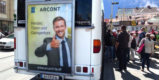Oglaševanje na avtobusih | Sms Marketing d.o.o. | Oglas na avstrijskem trgu - Arcont