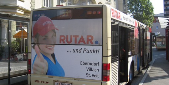 Oglaševanje na avtobusih | Sms Marketing d.o.o. | Oglas na avstrijskem trgu - Rutar